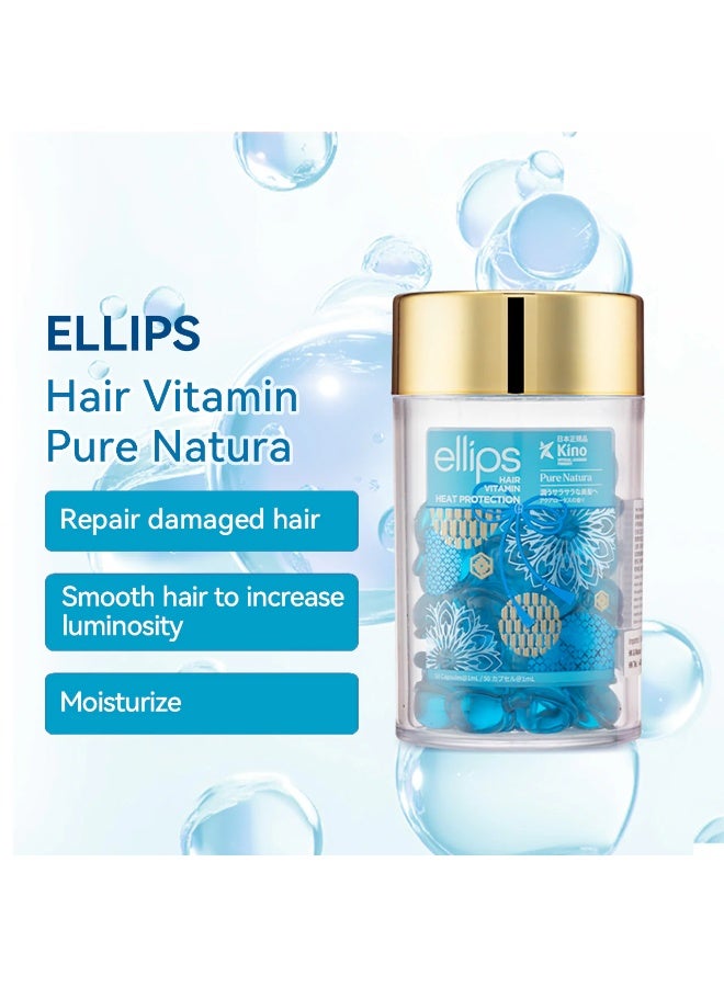 Ellips Pure Natura, Hair Vitamin Heat Protection, 50 x 1ml Capsules - Image 2