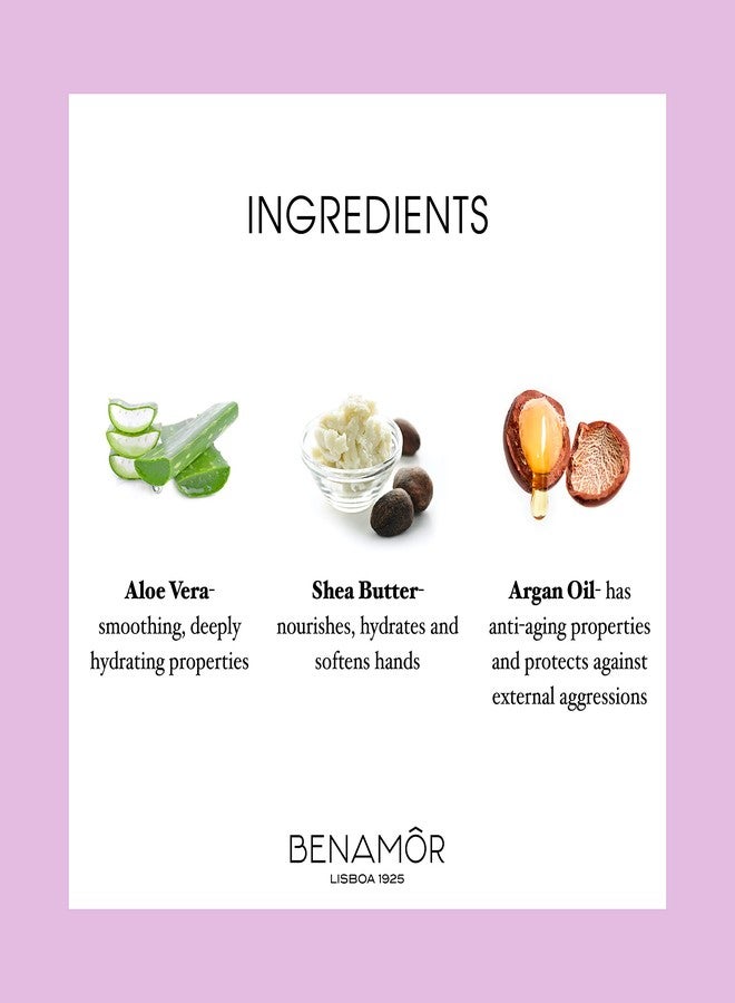 BENAMÕR Benamôr Jacarandá Moisturizing Hand Cream| Shea Butter Hand Cream with Aloe Vera and Argan Oil| Floral Hand Lotion| Natural Hand Cream for Dry Hands| European Hand Lotion for Men & Women - 1.01 fl.oz. - Image 2