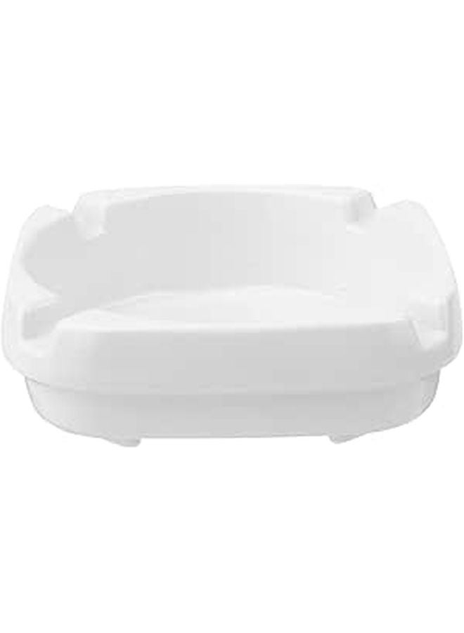 Square White Imitation Porcelain Ashtray for Home Outdoor Patio Smoking Areas - Image 1