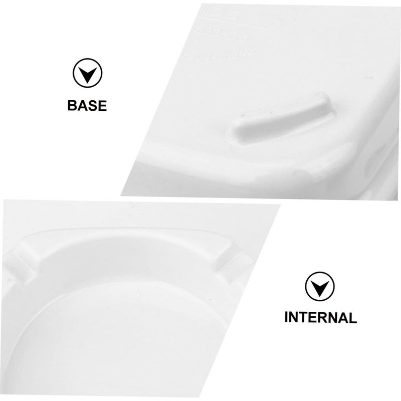 Square White Imitation Porcelain Ashtray for Home Outdoor Patio Smoking Areas - Image 4