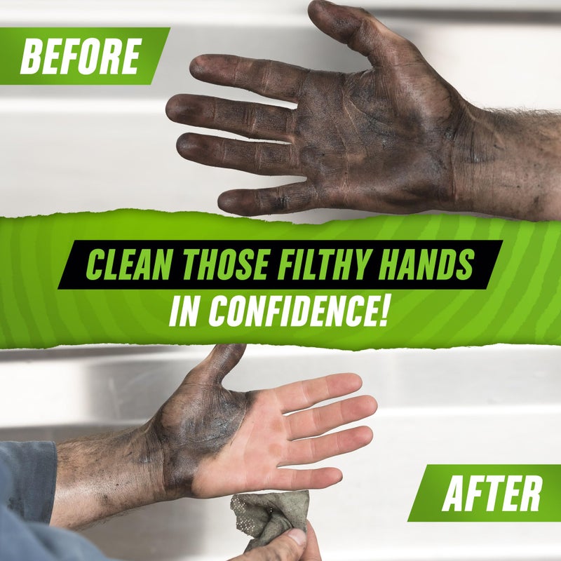 Grip Clean Heavy Duty Hand & Tool Cleaning Wipes â€“ Waterless Hand Cleaner for Mechanics, Garage & Shop Use â€“ Dual-Sided Grease, Oil & Paint Remover Wipes with Citrus Scent - 72ct - Image 4