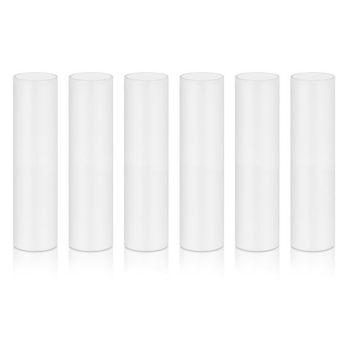 35 INCH TALL WHITE PLASTIC CANDLE COVERS SLEEVESCHANDELIER SOCKET SLEEVESCANDELABRA BASE E12 SOCKET COVERS SET OF 6 35 INCHES HIGH 6PCS