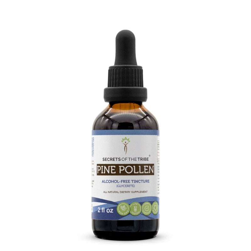 Secrets of the Tribe Secrets of the Tribe Pine Pollen Tincture AlcoholFree Extract Wildcrafted Pine Pollen Scots Pine Pinus sylvestris Dried Pollen 2 FL OZ
