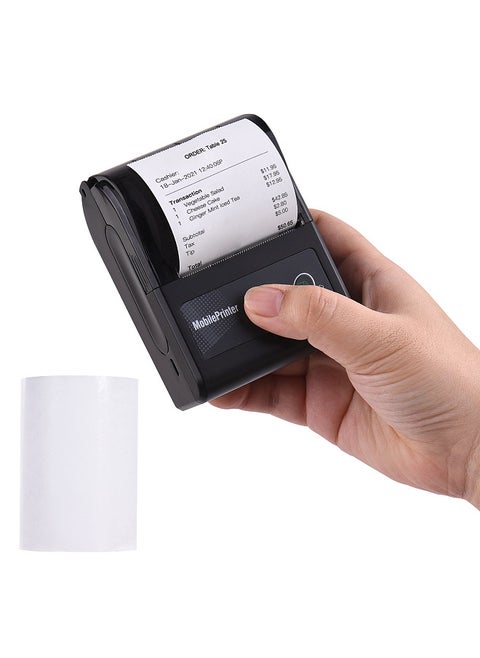 Portable 58mm 2 Inches Wireless BT Thermal Bill Receipt Printer Mini Mobile POS Printer Support ESC/POS Print Command Compatible with Android iOS Windows