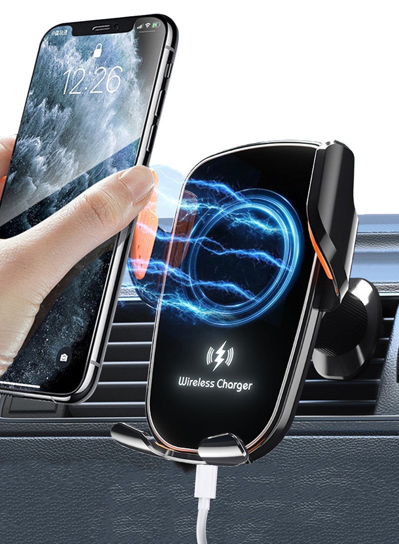 HEROCKX Car Holder Phone Mount 15W fast charging 2 in 1 Car Mobile holder Automatic clamping 360° rotation non-slip Suitable for iPhone/ Samsung/Huawei/Most Cars - Image 1