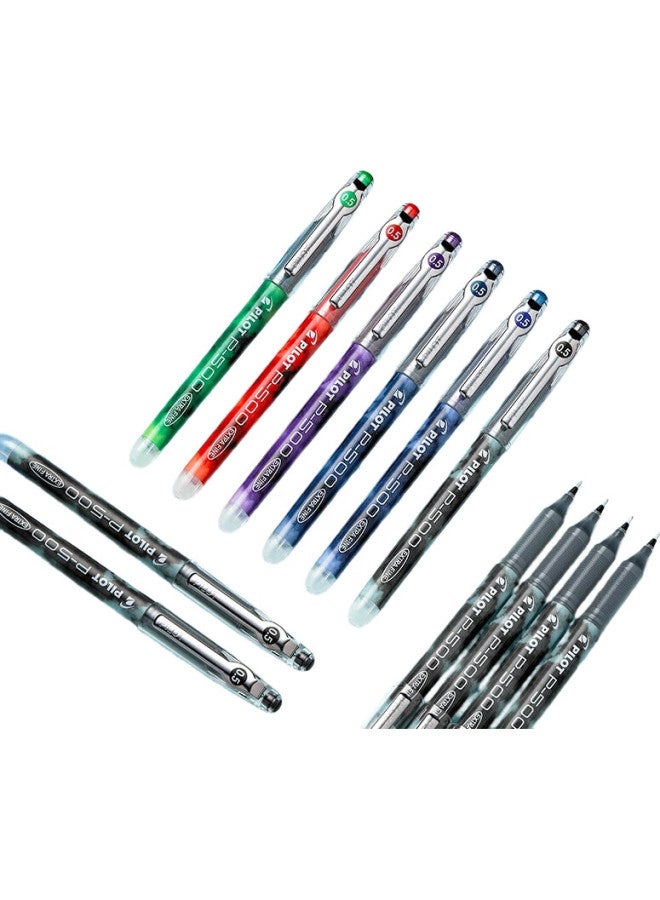 Pilot P500 Gel Pen, 0.5Mm, Direct Liquid Rollerball Pen, Signature Pen, Student Stationery Set, Office Supplies, Exam Pen, High Aesthetic Value (3 Black, 1 Blue, 1 Red), 5-Pack - Image 1