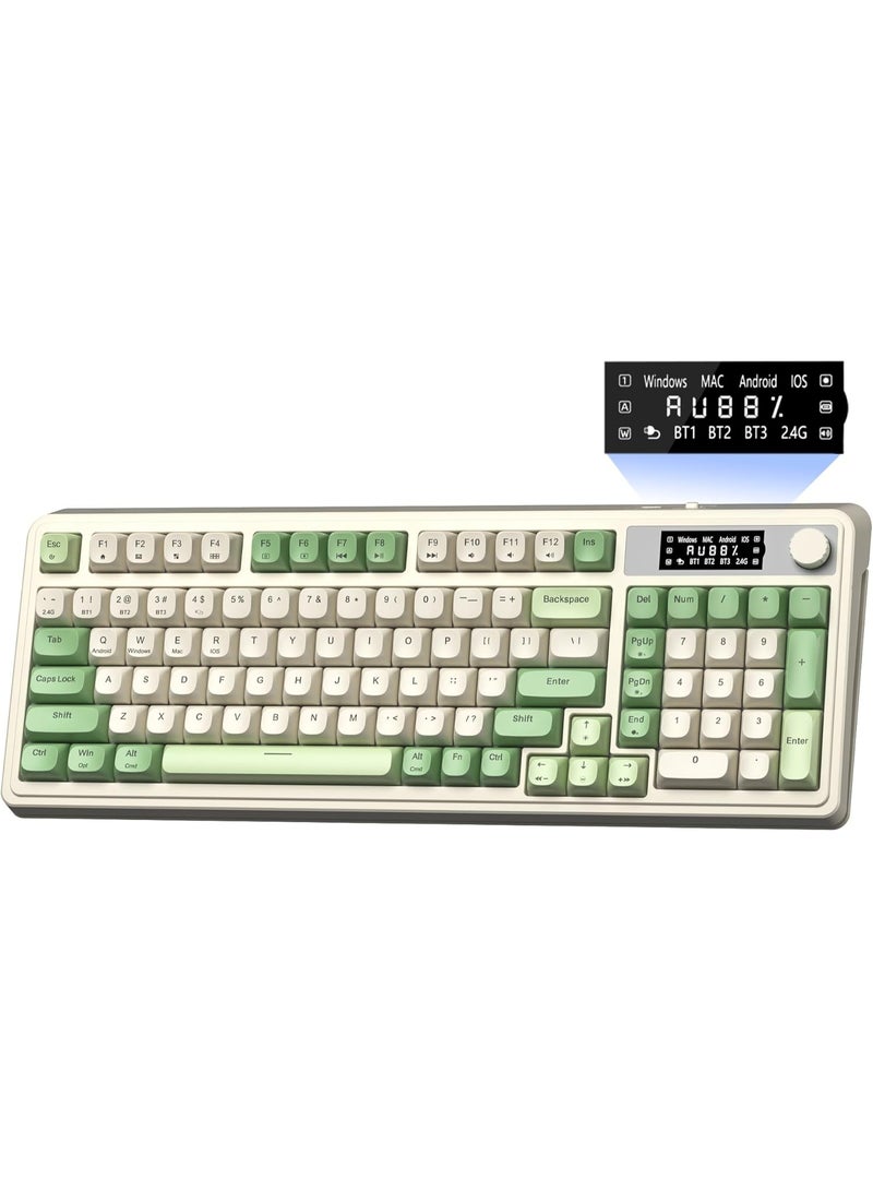 AULA S99 Pro Creamy Mechanical Gaming Keyboard – Tri-Mode BT/2.4G/USB-C, Smart Screen & Media Knob, Number Pad, RGB Backlit, Custom Mechanical Feel for MAC, PC, Xbox - Image 1