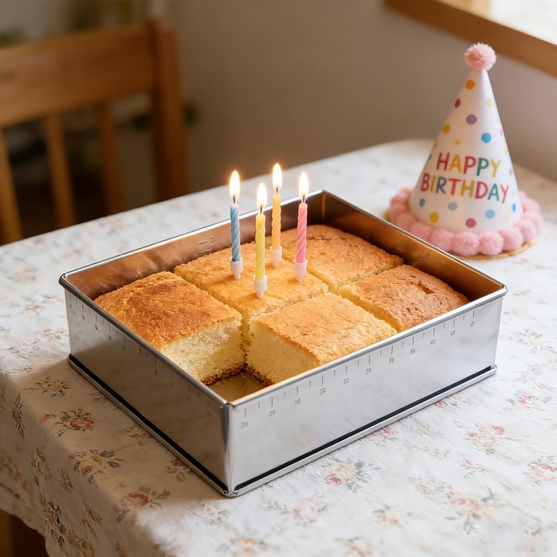 Adjustable Stainless Steel Baking Pan 9.84 to 18.11 Inches Rectangular Cake Mold - Image 4