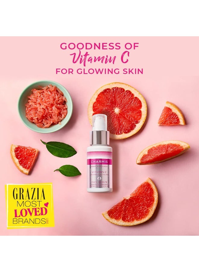 Charmis Deep Radiance Vitamin C Face Serum 30 ml | With Hyaluronic Acid & Salicylic Acid | Clear Skin in 2 weeks* | Non Sticky and Quick Absorbing | Dermat Tested | In-vivo testing - Image 4