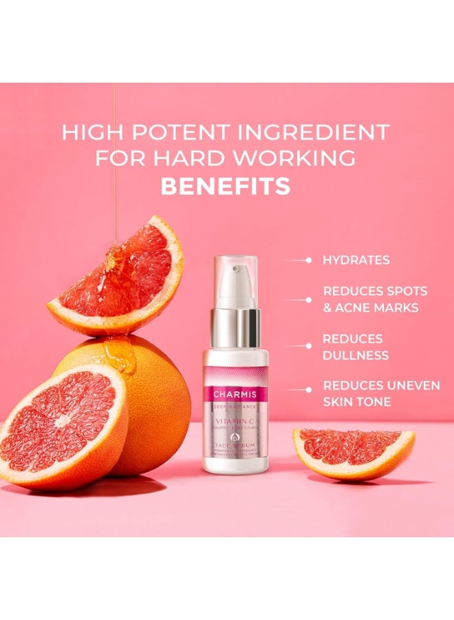 Charmis Deep Radiance Vitamin C Face Serum 30 ml | With Hyaluronic Acid & Salicylic Acid | Clear Skin in 2 weeks* | Non Sticky and Quick Absorbing | Dermat Tested | In-vivo testing - Image 2