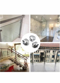 Y&D 12pcs Adjustable Zinc Alloy Glass Clip Shelf Clamp Holder for Staircase Handrail Balustrades Polished Glazing  - Image 2