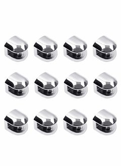 Y&D 12pcs Adjustable Zinc Alloy Glass Clip Shelf Clamp Holder for Staircase Handrail Balustrades Polished Glazing  - Image 1