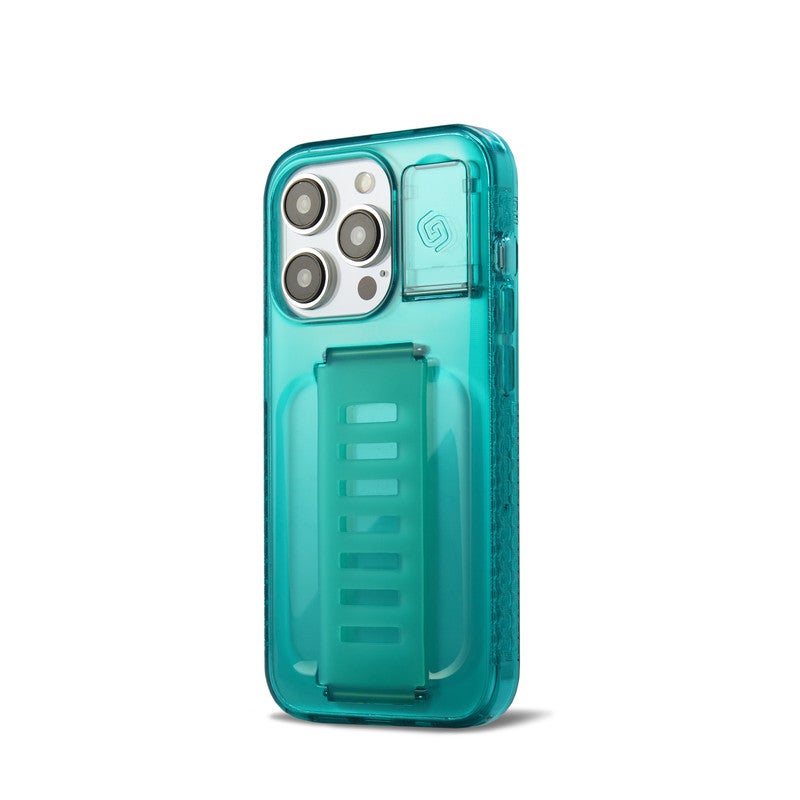 Grip2U iPhone15 Pro 6.1" BOOST Kickstand Teal – Premium Protective Accessory, Durable Material, Shock Resistant - Image 2