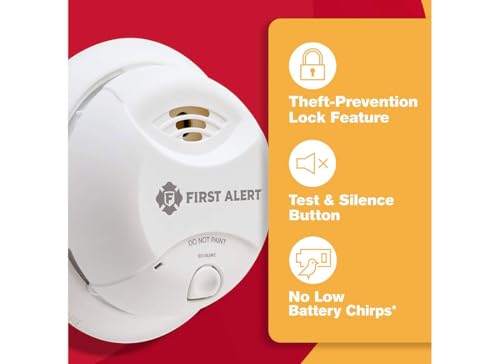 First Alert 0827B Ionization Smoke Alarm with 10-Year Sealed Tamper-Proof Battery , White , Pack of 1 - Image 3