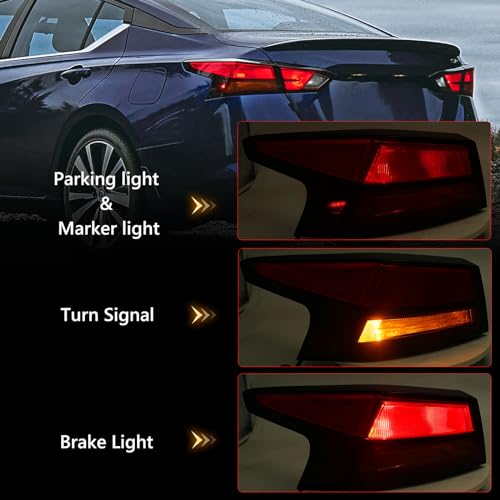 Huray Left Outer Tail Light Fit for Nissan Altima 2019-2022 [Halogen Type] LH Taillight Tail lamp Rear Brake Lamp Assembly OE Style Replacement for NI2804118 (Driver Side) - Image 2