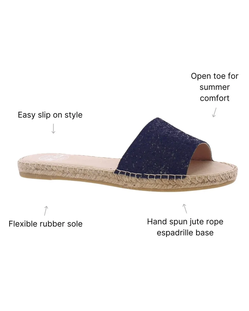 SHOEQ Midnight Glitter Summer Espadrille for Women | Best Price UAE
