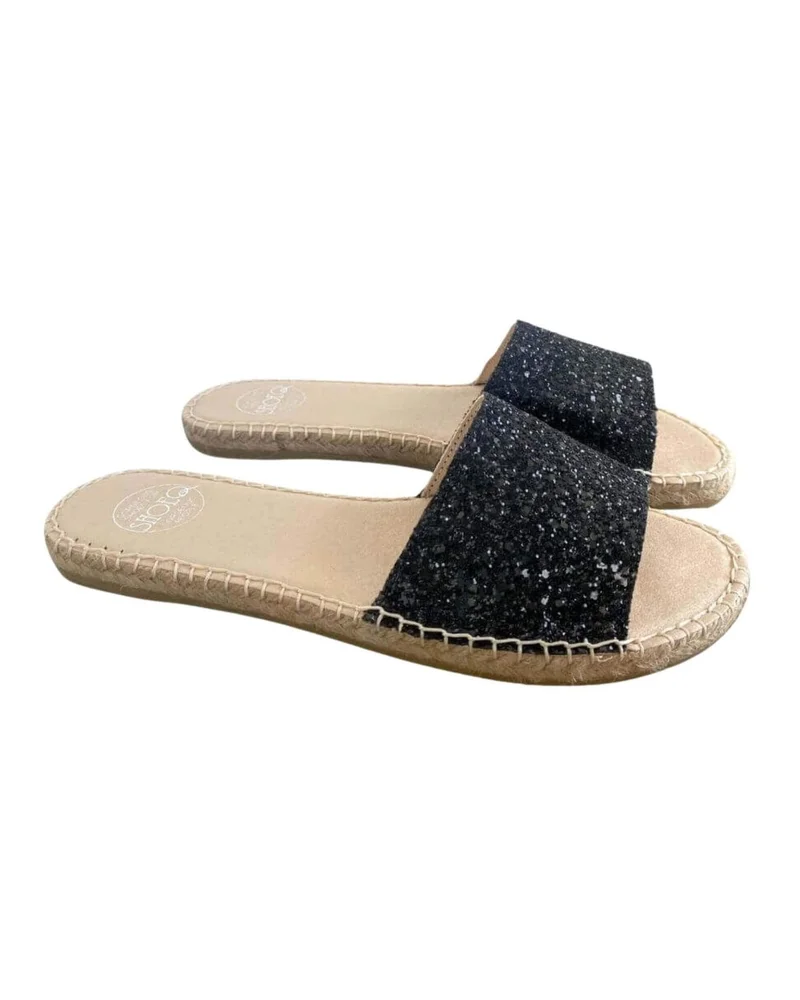 SHOEQ Midnight Glitter Summer Espadrille for Women | Best Price UAE