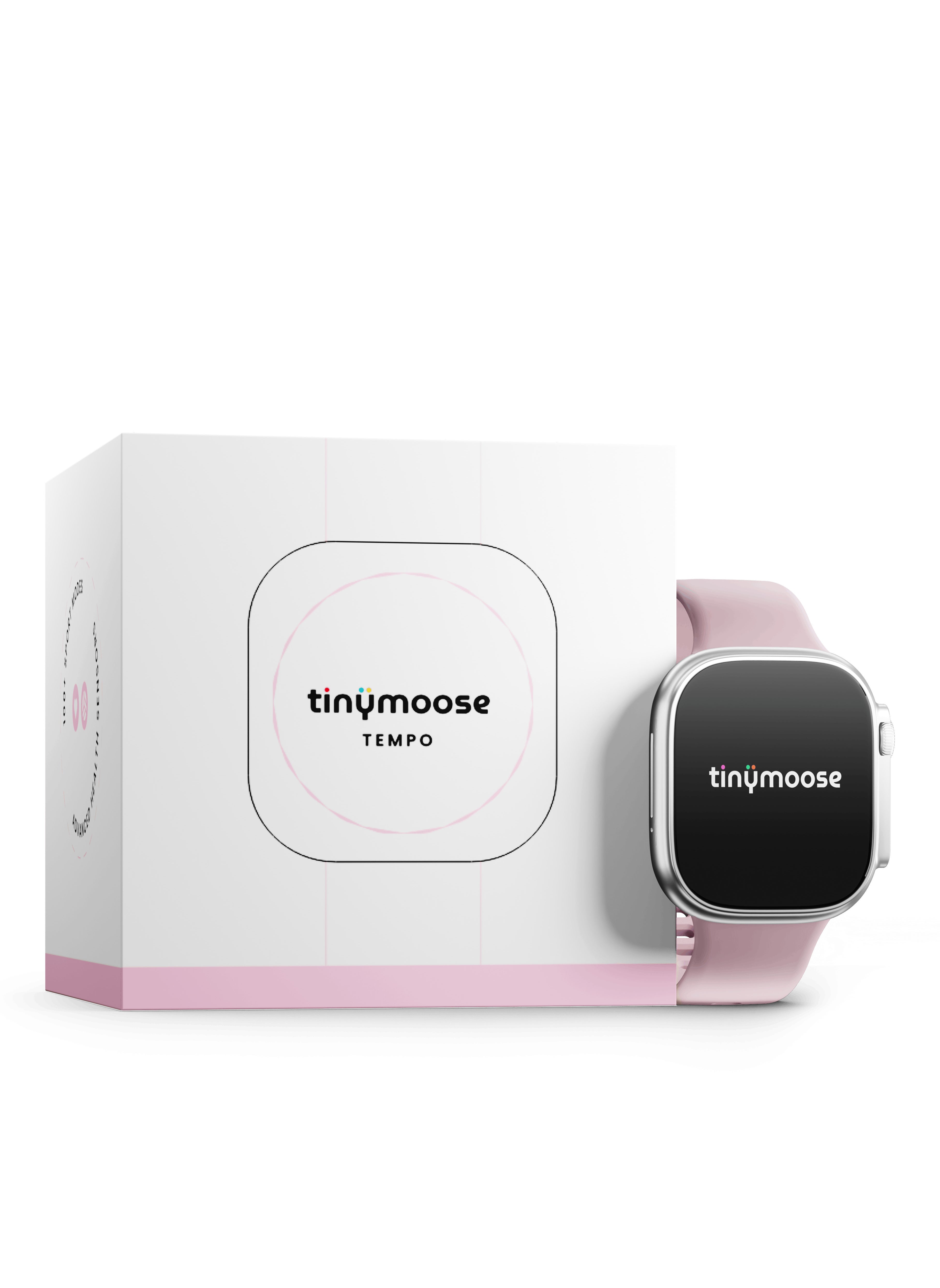 Smartwatch Tempo With ِHD AMOLED Display / Ultra Battery Life / 100+ Sport Modes / IP68 Waterproof / Bluetooth Calling / Heart Rate Monitoring / SPO2 / GPS / Ultra Smart Watch - Sterling Pink 