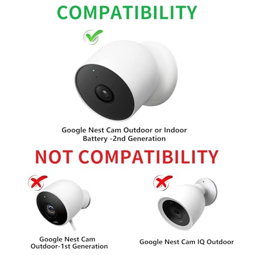 wochel Power Cable Compatible with Google Nest Cam Outdoor or Indoor, Battery, 30Ft/9.1m Weatherproof Outdoor Cable Continuously Charging Your Nest Camera (White) - Image 2