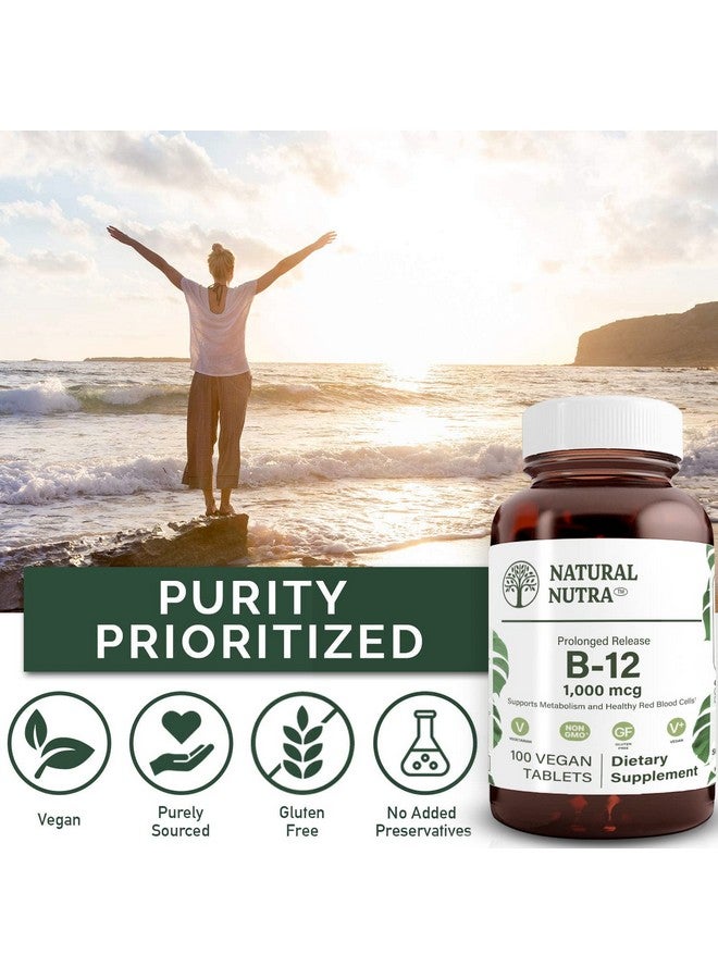 Natural Nutra Vegan Methyl B12 1000Mcg Methyl Cobalamin Vitamin B 12 1000 Mcg Supports Brain Cells Cardiovascular And Energy Booster Supplement Gluten Free 100 Vegan Lozenges - Image 4