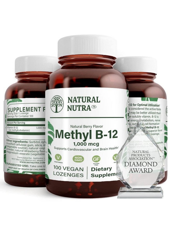 Natural Nutra Vegan Methyl B12 1000Mcg Methyl Cobalamin Vitamin B 12 1000 Mcg Supports Brain Cells Cardiovascular And Energy Booster Supplement Gluten Free 100 Vegan Lozenges - Image 2