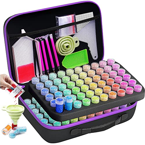 ARTDOT 120 Slots Storage Container for Diamond Art Kits for AdultsPortable Bead Storage Boxes for Diamond Painting Accessories and Tools