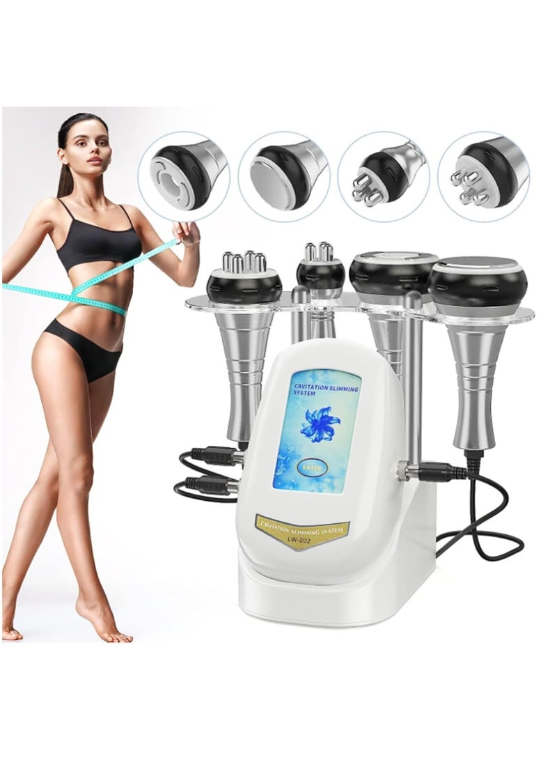 Loquat Portable 4 in 1 Cavitation Vacuum RF Machine 40K Cavitation Slimming RF Body Tripolar RF Head for Spa/Home Facial Machine - Image 1