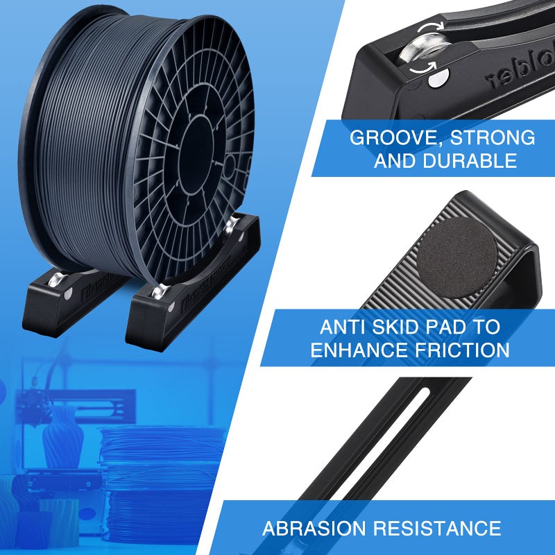 Weewooday 3D Printer Filament Spool Holder Filament Holder Fits All Spools of Any Size and All Types for PLA/ABS/TPU/Other 3D Printing Materials(1 Set) - Image 3