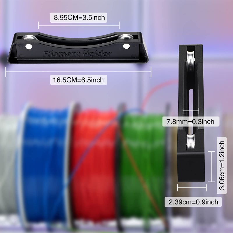 Weewooday 3D Printer Filament Spool Holder Filament Holder Fits All Spools of Any Size and All Types for PLA/ABS/TPU/Other 3D Printing Materials(1 Set) - Image 4