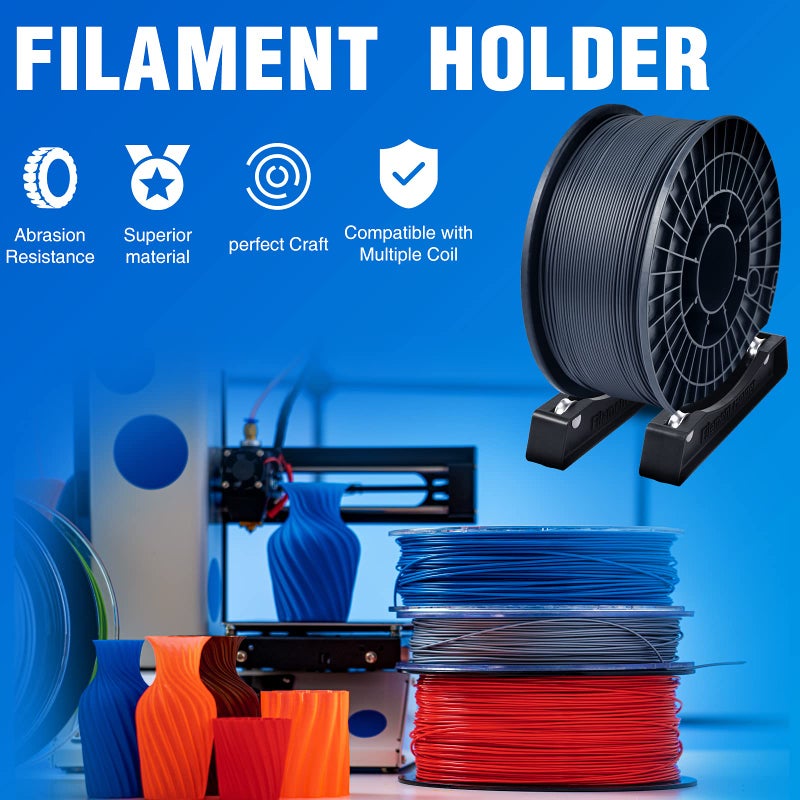 Weewooday 3D Printer Filament Spool Holder Filament Holder Fits All Spools of Any Size and All Types for PLA/ABS/TPU/Other 3D Printing Materials(1 Set) - Image 2