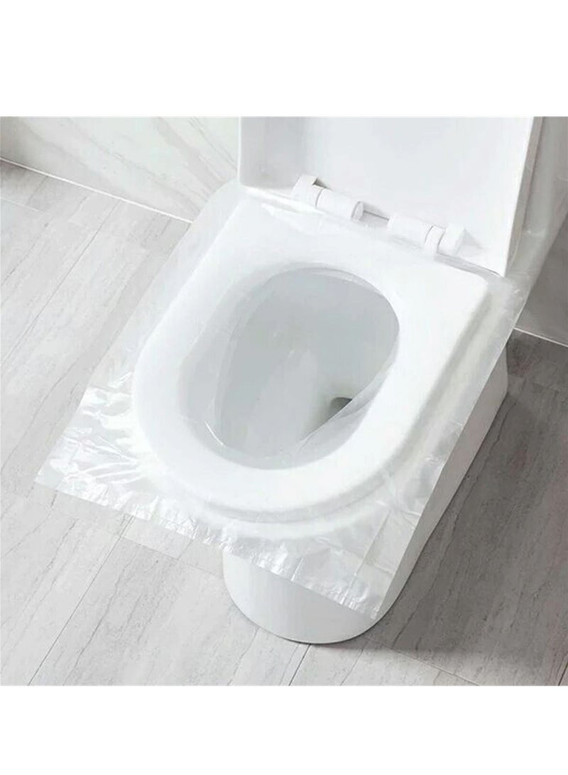 DubaiGallery 50PCS Biodegradable Disposable Plastic Toilet Seat Cover Portable Safety Travel Bathroom Toilet Paper Pad Bathroom Accessory  - Image 2