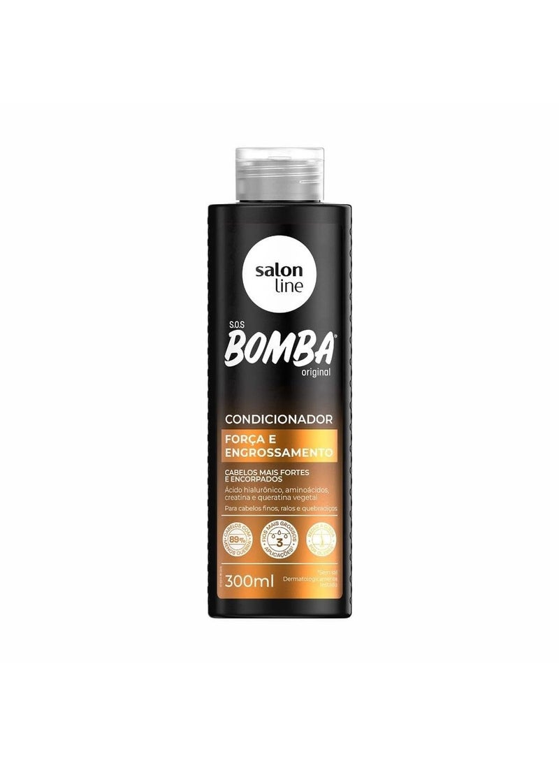Salon Line - Salon Line  Linha SOS Bomba Forca e Engrossamento  Condicionador 300 Ml  SOS Bomb Strength and Thickening  Conditioner 1014 Fl Oz - Image 1