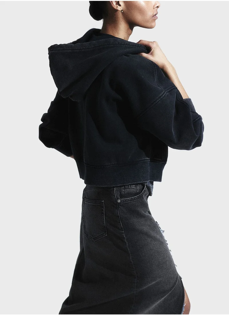 H&M Front Slit High Waist Skirt