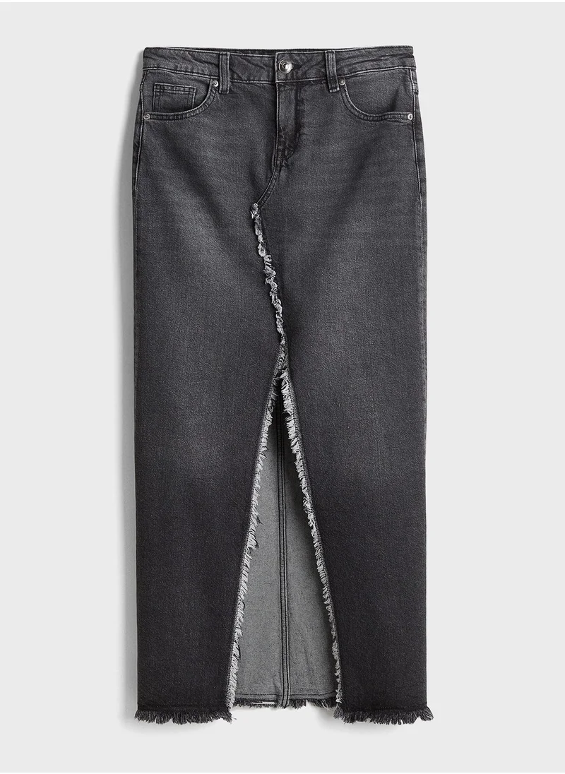 H&M Front Slit High Waist Skirt