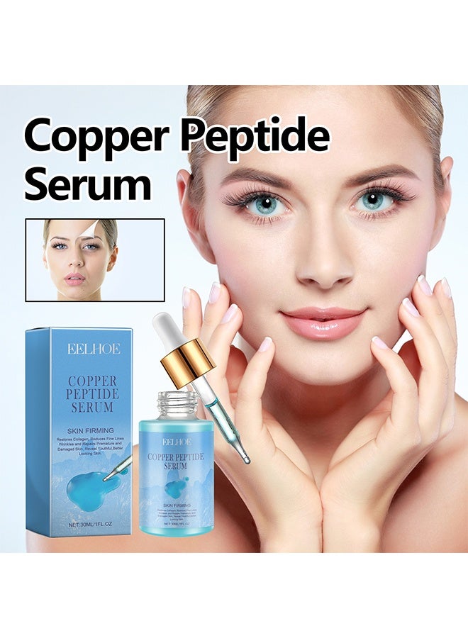 Copper Peptides Serum - Face Care for Women - Copper Peptides Dark Spot Correcting Glow Serum - Hyaluronic Acid Serum Skincare - Hydrating Improving Damaged Skin & Making Skin Radiant 30ml