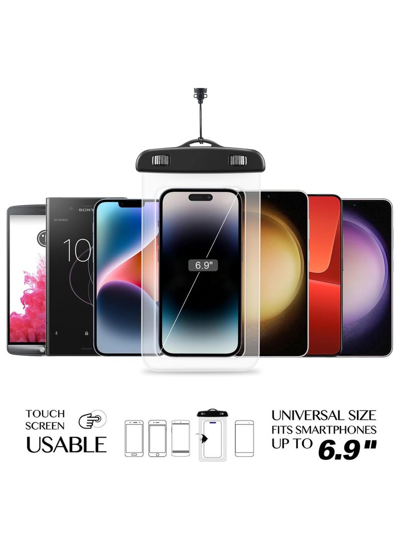 Raxoom Waterproof Smartphone Pouch, Waterproof Floating Phone Pouch Waterproof Smartphone Case for iPhone 15 Pro Max 14 Pro 13 12 11, Samsung S24 S23 S22, Huawei Xiaomi Up to 6.7 Inches  - Image 5