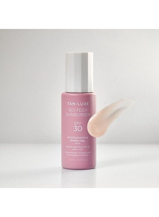 تان-لوكس جل الوجه "ساي-تيك" (Sci-Tech) الواقي من الشمس والمتكيف مع الضوء، بعامل حماية SPF 50، سعة 50 مل - Image 4