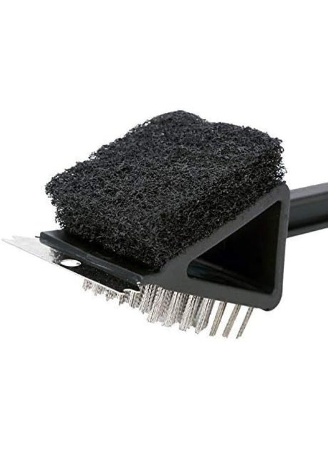 BBQ Grill Brush Long Handle Best Grilling Tool Steel Bristles Steel Scraper and Scrub Pad Sponge Universal Barbecue Tool 3-in-1 Brush - pzsku/Z04006884F6BD6F76E1CFZ/45/_/1738140674/54db0a03-5012-4d34-8b57-3320f785534d