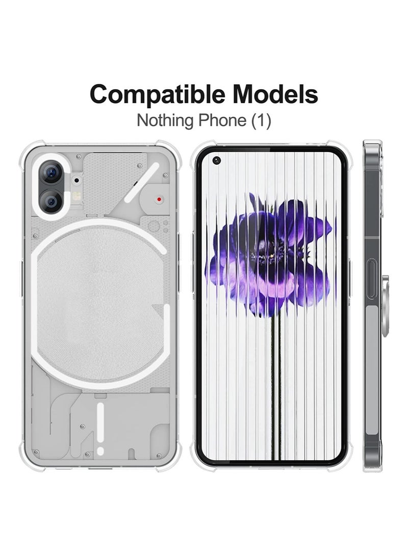 ELTRAZONE Nothing Phone 1 Case with 2 Pack Tempered Glass Screen Protector, Crystal Clear TPU Silicone Case with Airbag Corners, Drop Protection Cover For Nothing Phone 1 - Image 5