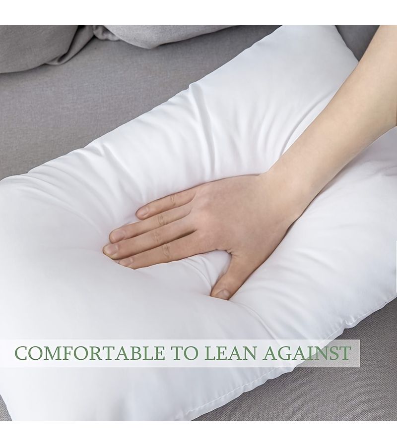 White Fluffy Rectangle Cushion Soft Throw Pillow Insert 11 81x19 69 Inch for Sofa Bed Home Decor Machine Washable - Image 3