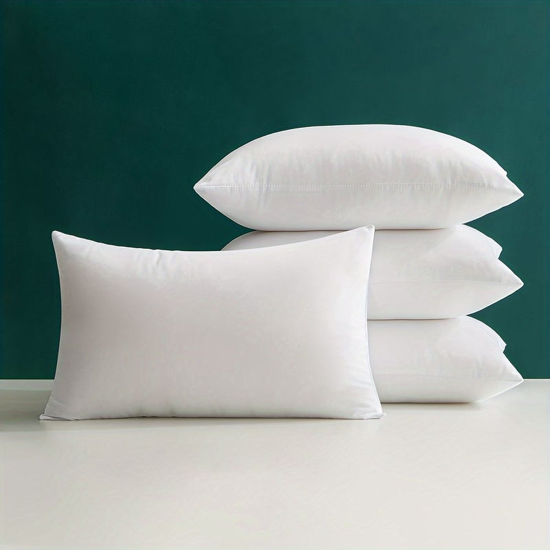 White Fluffy Rectangle Cushion Soft Throw Pillow Insert 11 81x19 69 Inch for Sofa Bed Home Decor Machine Washable - Image 1