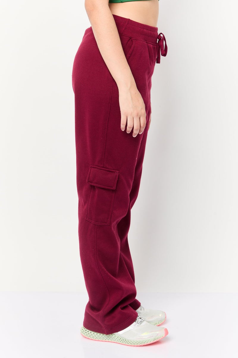 BSP سروال رياضي نسائي مناسب بلون بورغندي للخارجية - Image 3