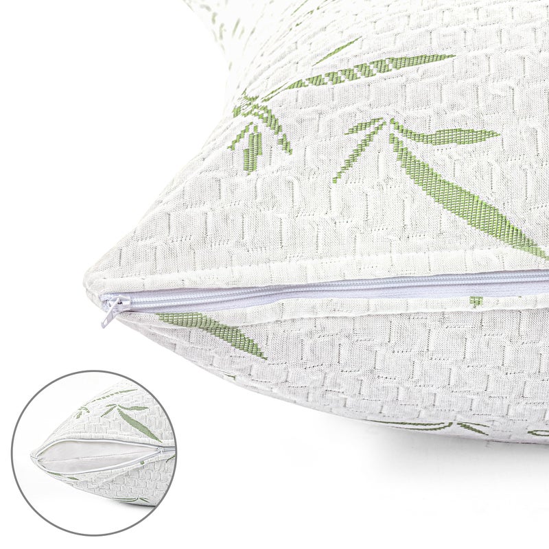 Utopia Bedding Utopia Bedding Bamboo Viscose Waterproof Pillow Protector Zippered (2 Pack) Standard - Bed Bug Proof Pillow Encasement 20 x 26 Inches  - Image 3