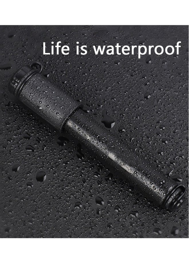 Generic Portable Mini Bicycle Pump - High Pressure Aluminum Alloy Inflator with Waterproof Hose for Mountain Bikes, Inflatable Balls, and Toys (Black)  - Image 3