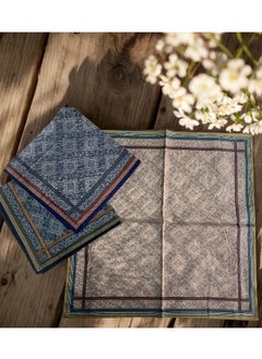 bracelet A Set of 3 Pieces of Cotton Men’s Handkerchiefs with Geometric patterns, Men’s Formal handkerchiefs with Closed Ends, Soft and Thick, Opaque and Ideal for Absorbing Sweat and for Daily Use and Occasions, 43 * 43 cm  - Image 5