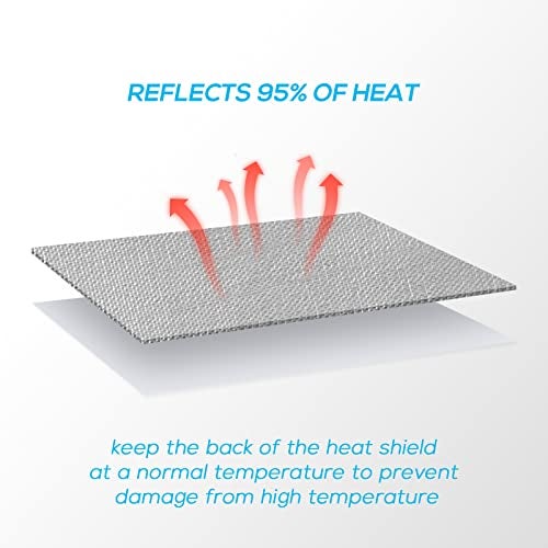FLASLD Aluminum Heat Shield Mat for Deck Fence, Railing, Grill, Stove, Oven and Refrigerator, Fireproof Cover and Screen Protect Deck Railing from Grill (30×40 inch) - Image 4