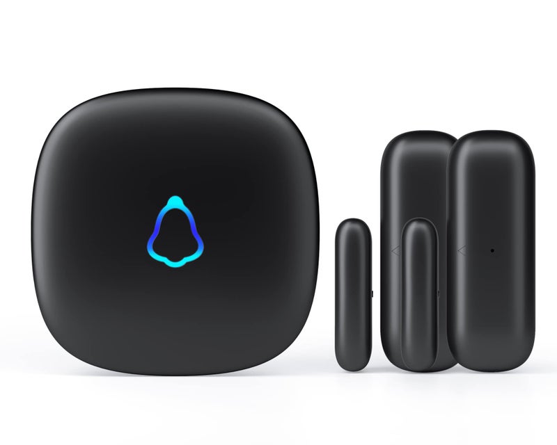 METAK Door Chime, METAK Wireless Door Open Contact Sensor Alarm with 500 FT Range, 58 Chimes and 5 Volume Levels for Business/Store/Home/Office When Entering, 2 Transmitter + 1 Plug-in Receiver - Image 1