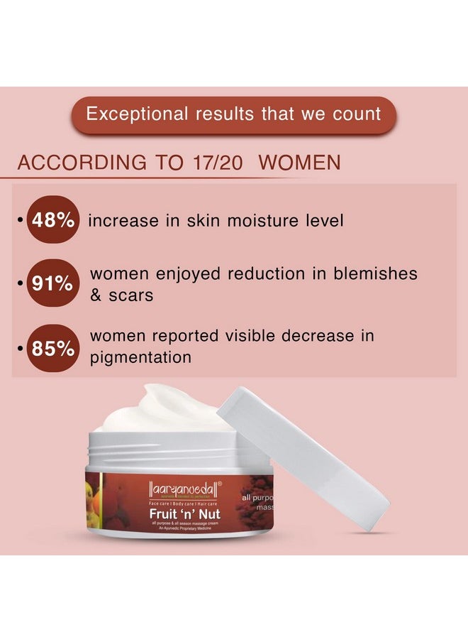 Aryanveda - Fruit 'N’ Nut All-Purpose And All-Season Massage Cream | Improve Skin Complexion, Remove Blemishes And Pigmentation, Reduce Dark Spots, 200G - Image 1