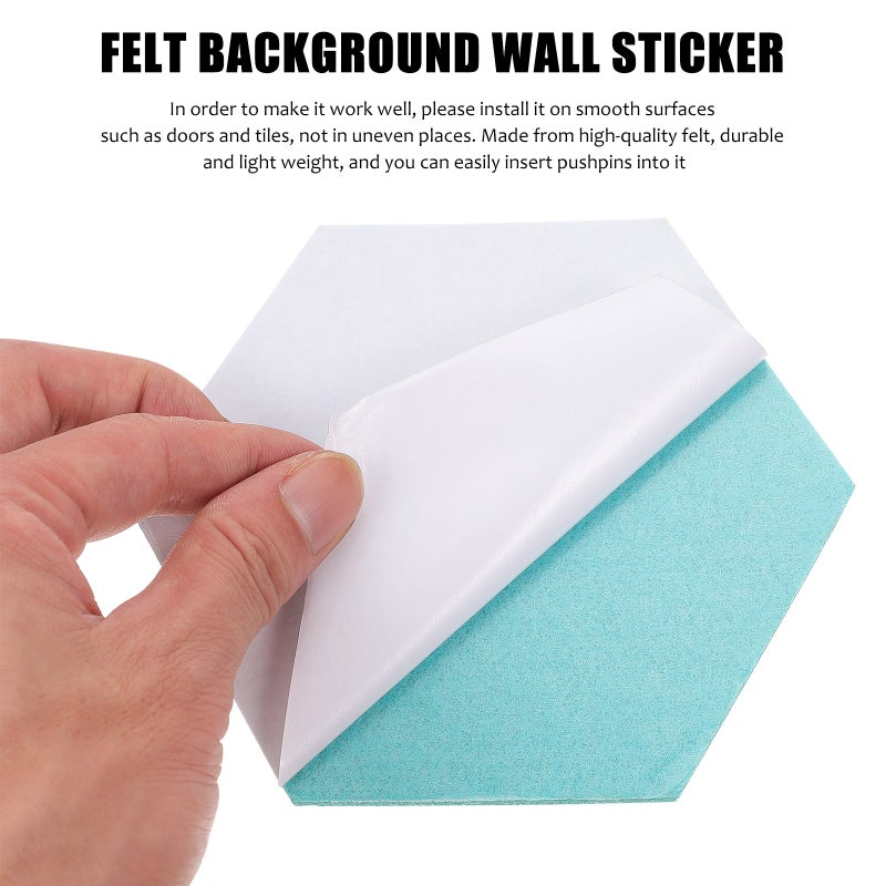 12 Pcs Message Board Felt Hexagon Wall Board Self-adhesive Wall Memo Decoration - Image 5