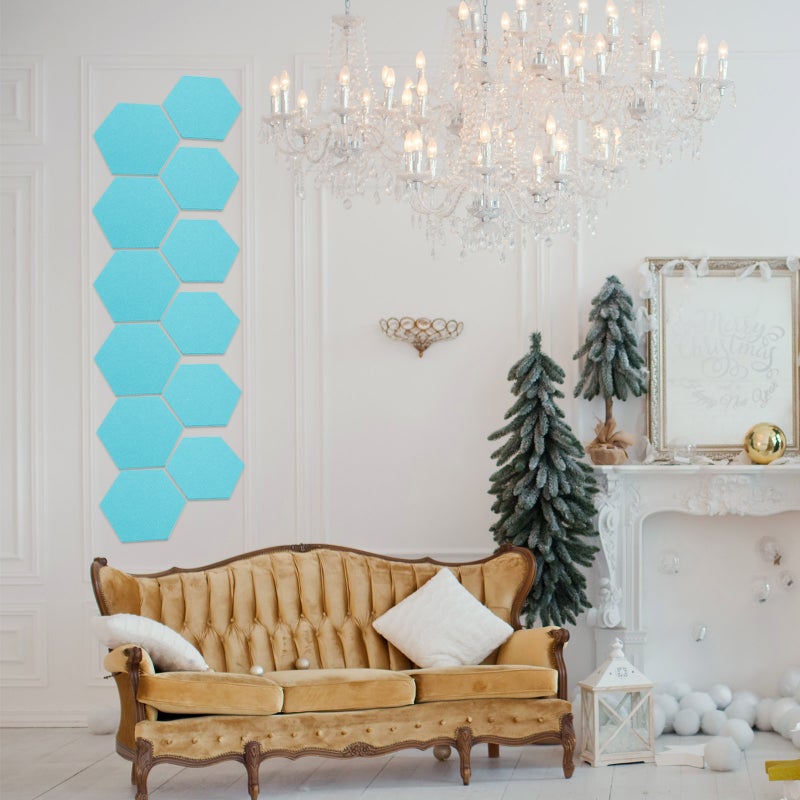 12 Pcs Message Board Felt Hexagon Wall Board Self-adhesive Wall Memo Decoration - Image 1